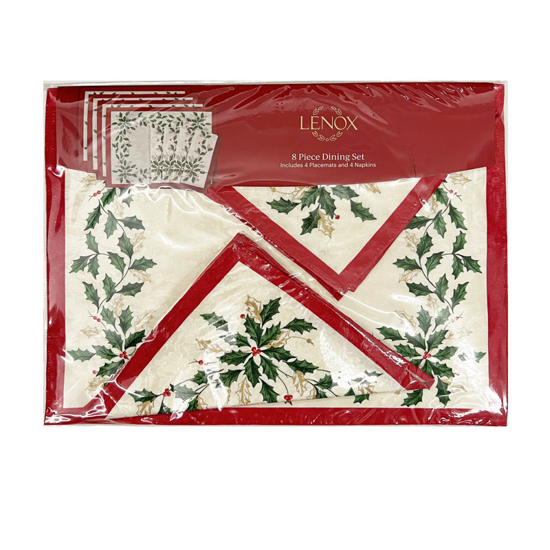 Ensemble de napperons et serviettes de table Lenox 8 pièces
