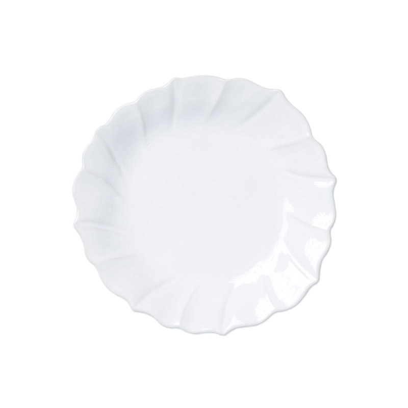 Incanto Stone Ruffle Salad Plate, White