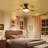 36" Dimmable Modern 5-Color Blade LED Ceiling Fan with Remote for Kid’s Rooms