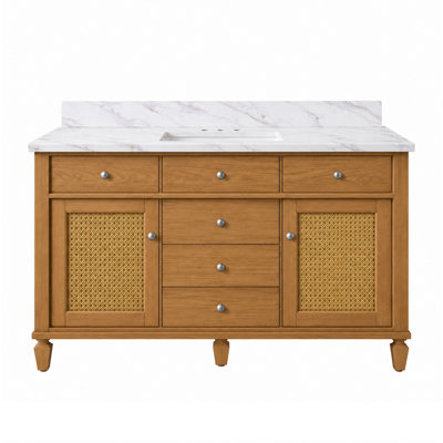 Comptoir de meuble-lavabo en noyer riche 48 po x P 21 po Marly