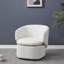 Fauteuil demi-tonneau pivotant en mélange de polyester de 29,9 po Janice-78734938