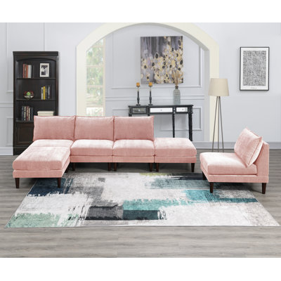 Angellina Upholstered L-Shaped Sectional Reversible