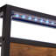 Base de lit plateforme en métal avec tête et pied de lit en bois avec port USB, station de charge, 2 tiroirs, lumières DEL, aucun sommier requis, assemblage facile