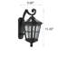 Lampadaire de balcon extérieur noir imperméable
