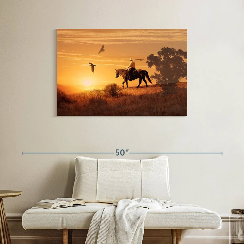 Lelar Lonely Cowboy, 26" H x 39" W