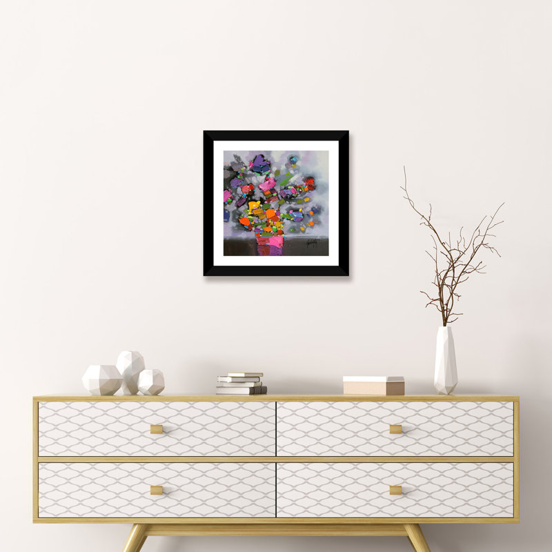 Bouquet II par Scott Naismith - reproduction d'art, Papier encadré noir, H 16 po x l 16 po x p 1 po