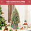 Arbre de Noël artificiel de 18 po de haut miniature enneigé et floqué neige avec décoration de Noël