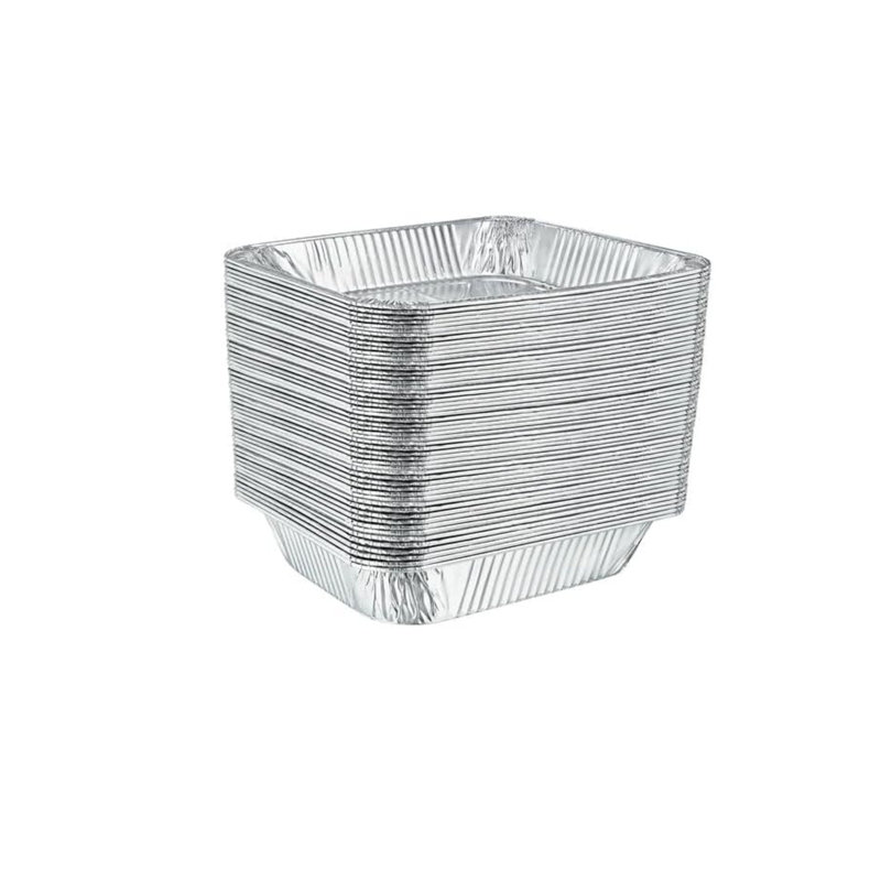  Grand plat rectangulaire en aluminium - Plat de rôtissage et de cuisson en aluminium jetable robuste - Pour la dinde, les filets de poisson et les viandes, la restauration, les événements et le service alimentaire commercial (20)