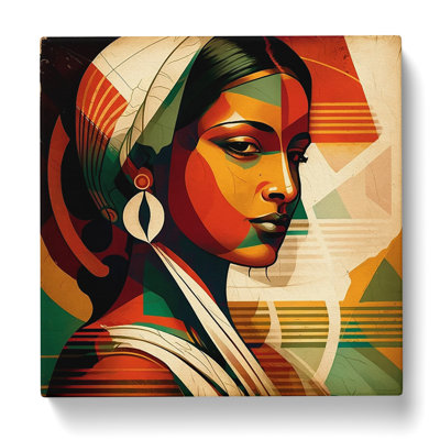 Indian Woman Constructivism - No Frame Print