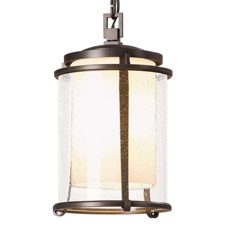 Lanterne suspendue d'extérieur 1 lumière Meridian, Bronze côtier