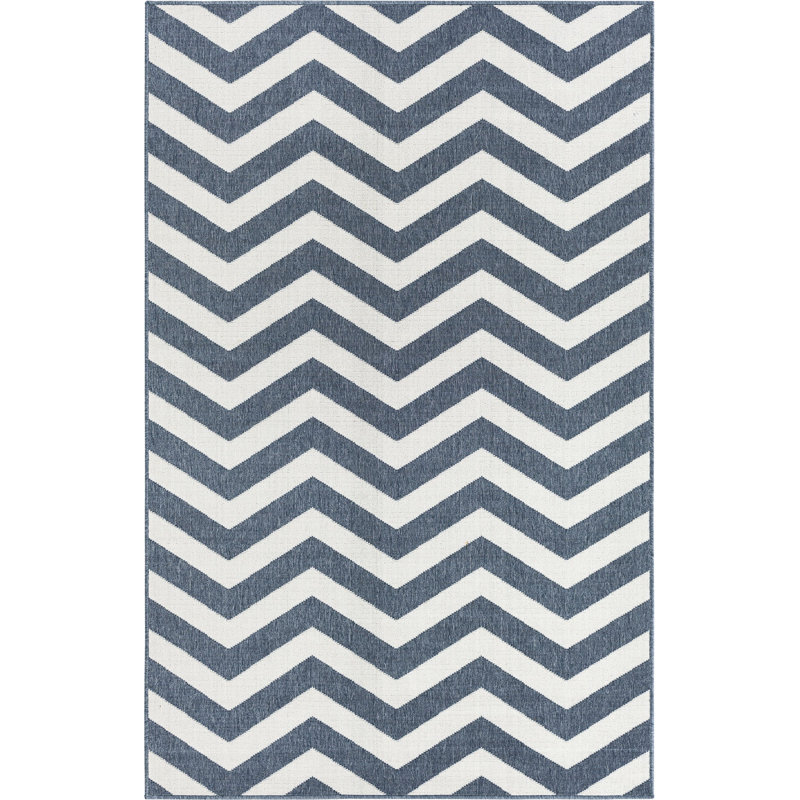 Outdoor Ayton Area Rug Navy Color, Rectangle 9' x 12'