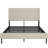 Beige Queen Platform Bed With Ports In Headboard, Metal Construction For Endurance, Simple Installation, No Box Spring Required, Frame Size Heavy - Duty Sturdiness, To Install, Needed, Stable Support-1828291386