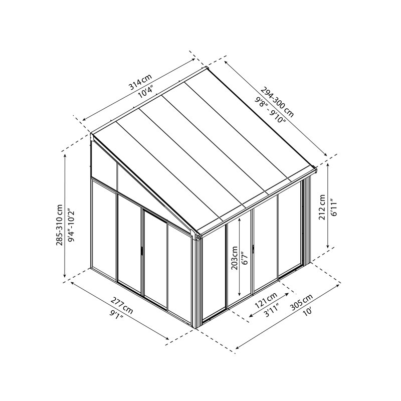Sanremo 3m x 3.1m Metal Patio Gazebo, White, White