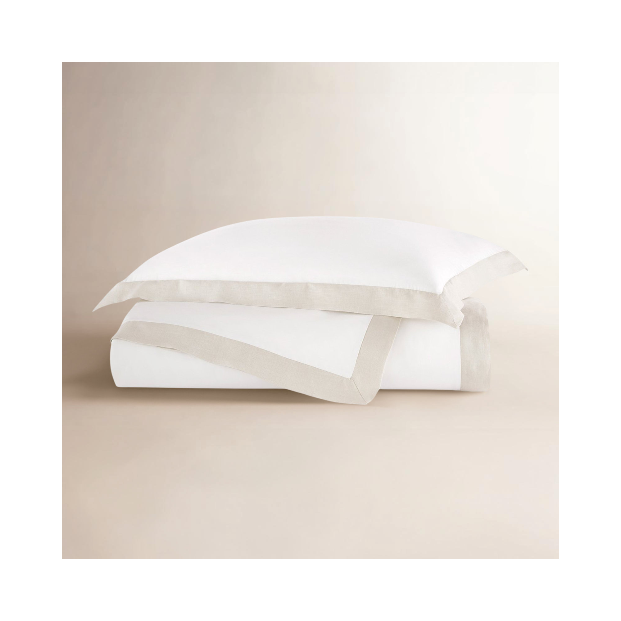 Mandalay Cuff Cotton Modern & Contemporary Duvet Cover, Linen, King