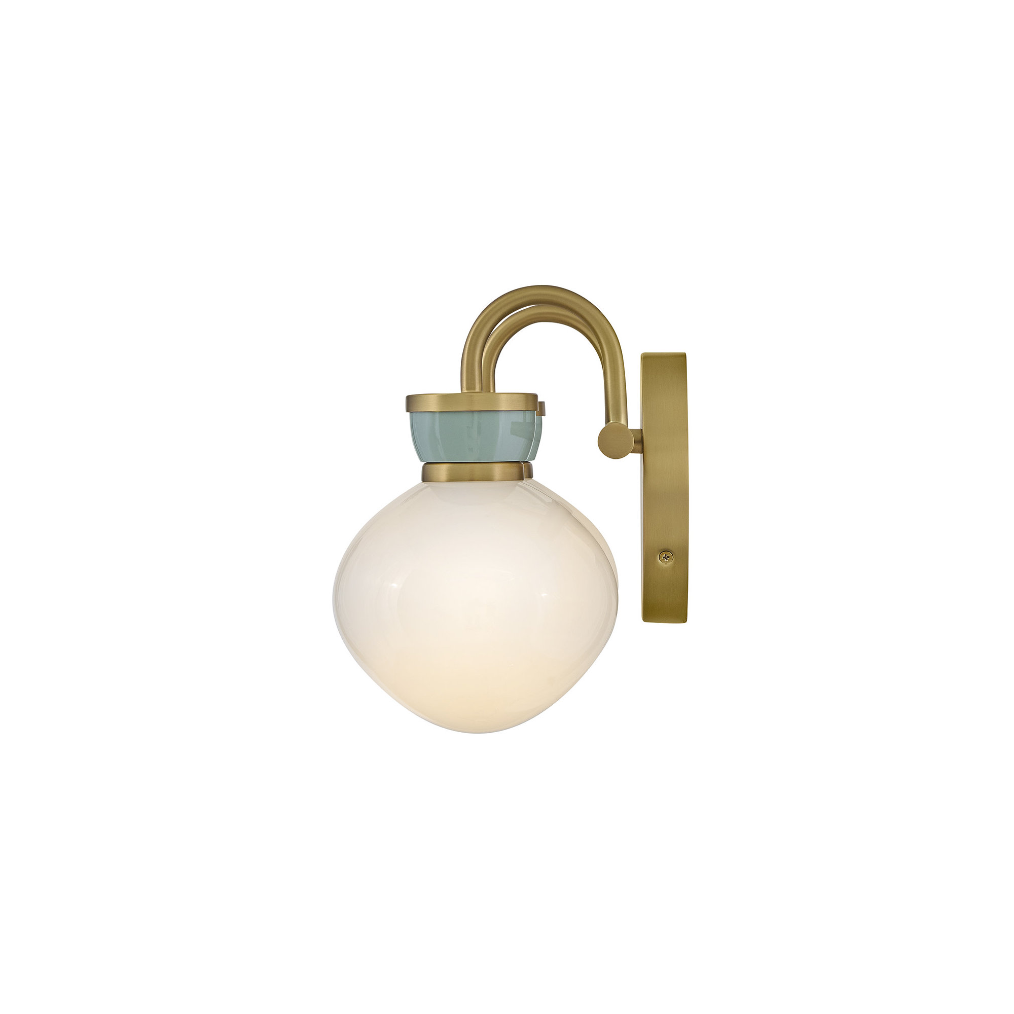 Lucy 2-Light Schoolhouse Bath Vanity Fixture with Cased Opal Glass, Bronze