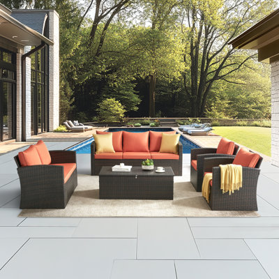 5-piece Wicker Patio Conversation Set