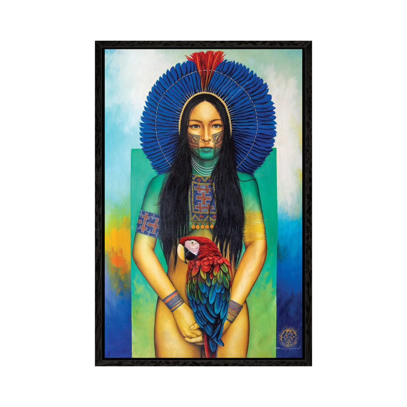 Golden Dream by Victor Crisostomo Gomez - Painting on Canvas, Black Framed, 101.6 cm H x 66.04 cm W
