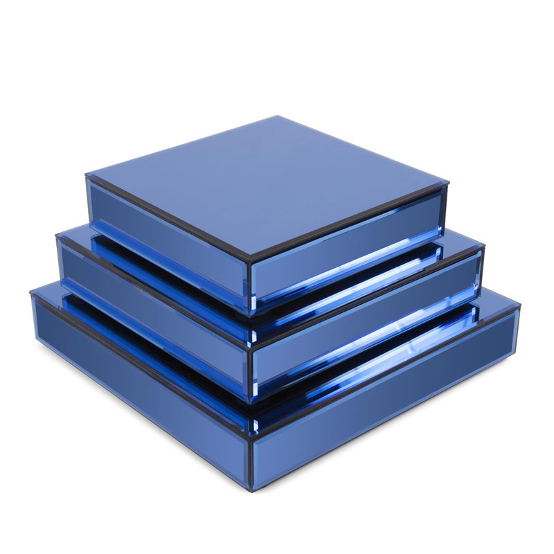 Sapphire Set of 3 Mirrored Platforms