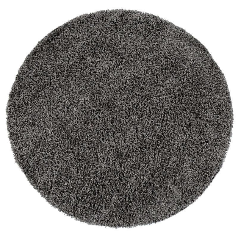 Kristina Solid Colour Shag Area Rug, Round 160cm