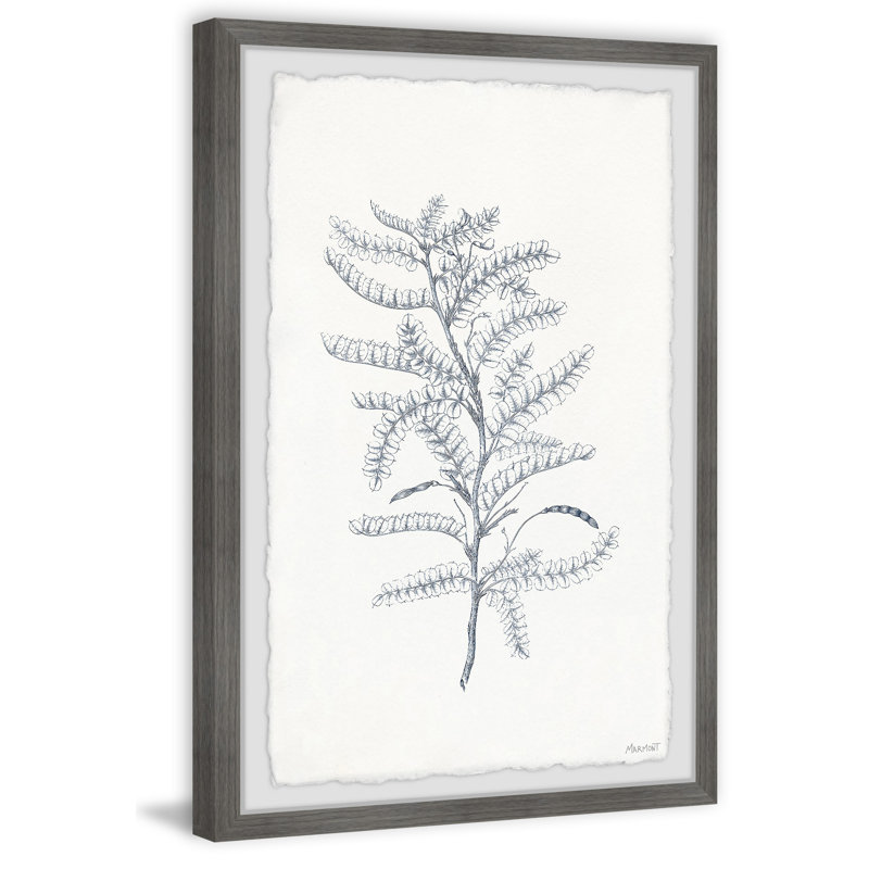 Gray Leaves - Single Picture Frame Painting, 30cm H x 20cm W x 3.81cm D