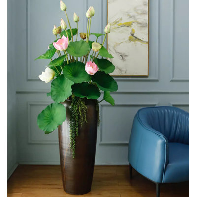 New Chinese Lotus Ceramic Pot Green Plant