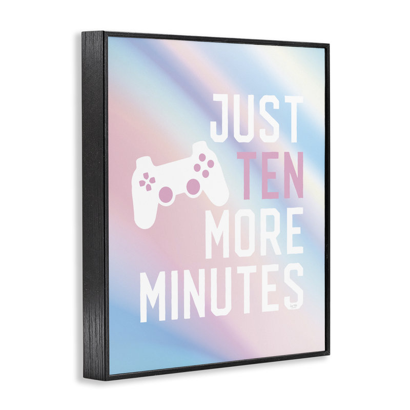 Giclée pastel Ten More minutes par Gamer, design par Lux + Me Designs, H 14 po x l 11 po, Giclée encadrée noir minuit