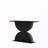 Wooden Console Table With Double Semi-Circles Base
