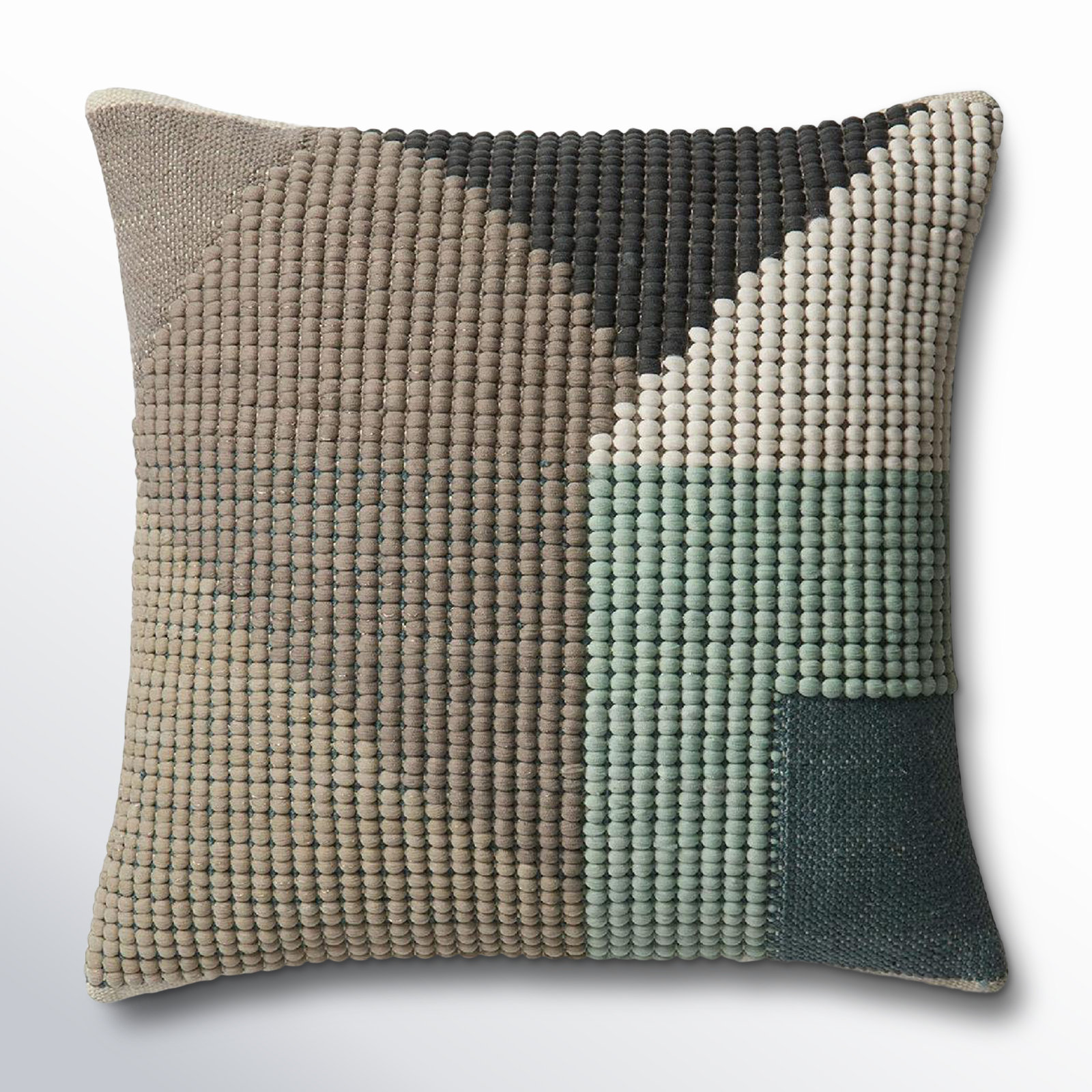 Kacie 22" x 22" Embroidered Throw Pillow, Down/Feather