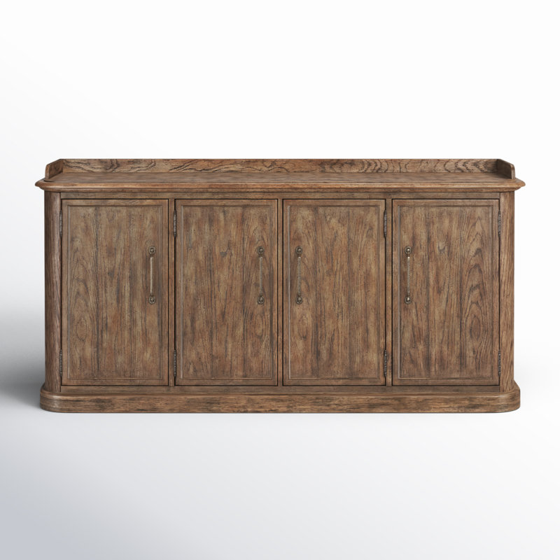 Alcy 78'' Honey Oak Veneer Four-Door Sideboard