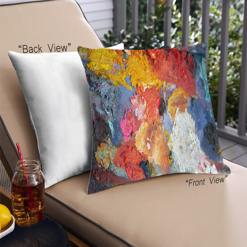 Abstract Throw Pillow, Microsuede