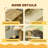 Adjustable Height Cat Stairs with Scratching Post for Sofa, Beige