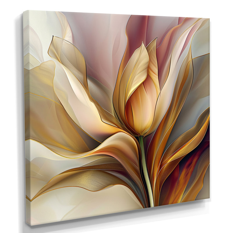 «Yellow Tulip», impression d'art mural, Toile tendue, H 16 po x l 16 po x P 1 po