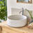 Milos Round Brown Premium Terrazzo Bathroom Sink-114422538