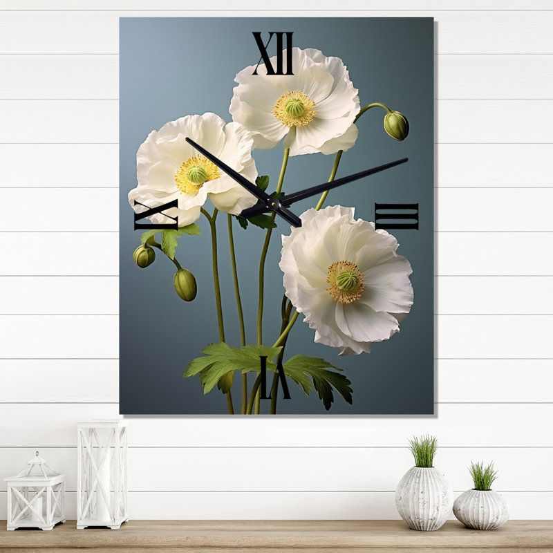 Horloge murale Corette - Coquelicots surdimensionnée, Petit