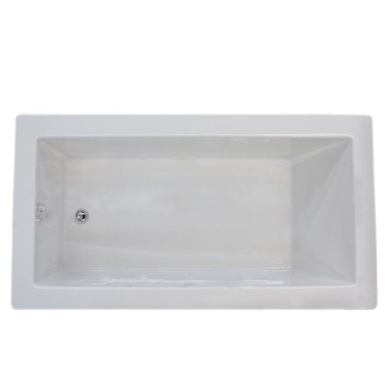 Guadeloupe 59.5'' x 32.62'' Drop-In Soaking Acrylic Bathtub