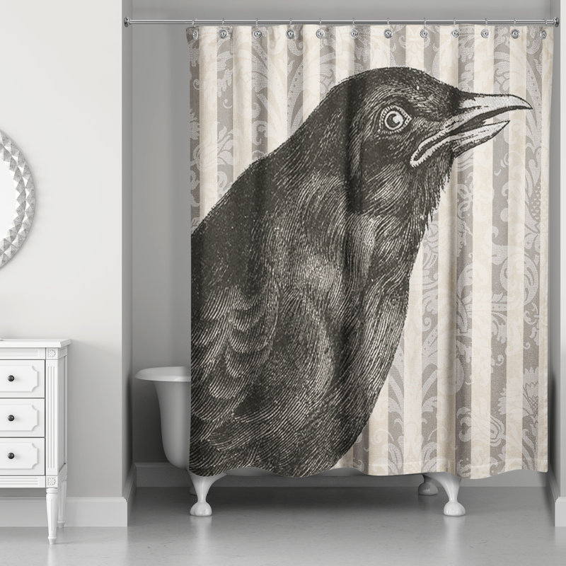 Rideau de douche à simple oiseau