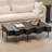 Wabi-sabi style simple solid wood coffee table