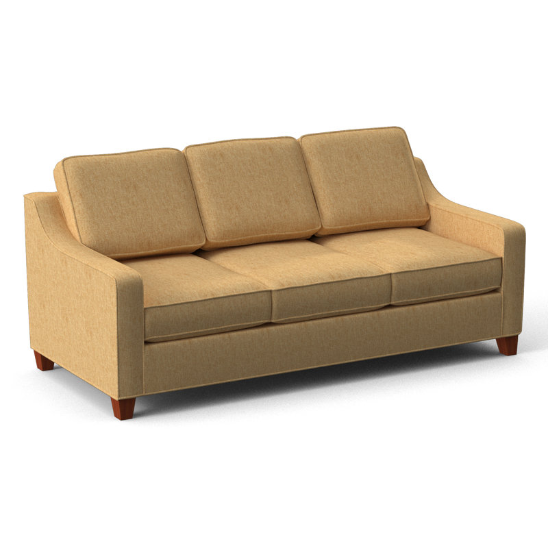 Clark 82" Square Arm Sofa Bed Sleeper with Reversible Cushions, BM Cherry, Dorset Camel, Innerspring
