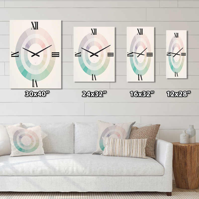 Horloge murale Pastel Infinity Vintage, H 32 po x l 16 po x P 1 po
