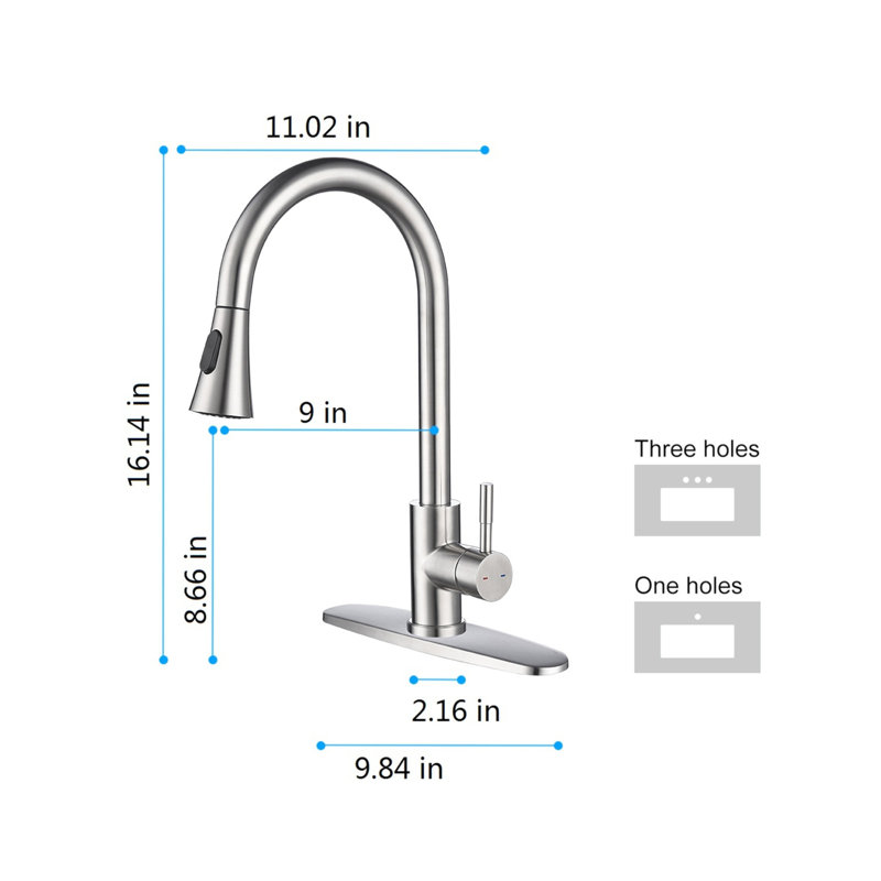 Kitchen Faucet With Pull Out Spraye