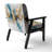 Teal and Gold Elegance - Velvet Upholstered Minimalist Arm Chair, Teal Accent Chair