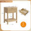 Ensemble de 2 tables basses, tables de bout et tables d'appoint avec station de charge, table basse à plateau relevable avec rangement, conception cannelée, ensemble de tables d'appoint en bois avec tiroir et tablette ouverte pour chambre à coucher, mobilier de salon, nature