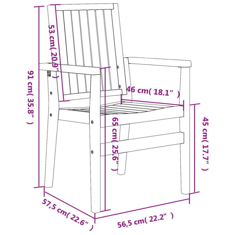 Denooyer Stacking Patio Dining Armchair