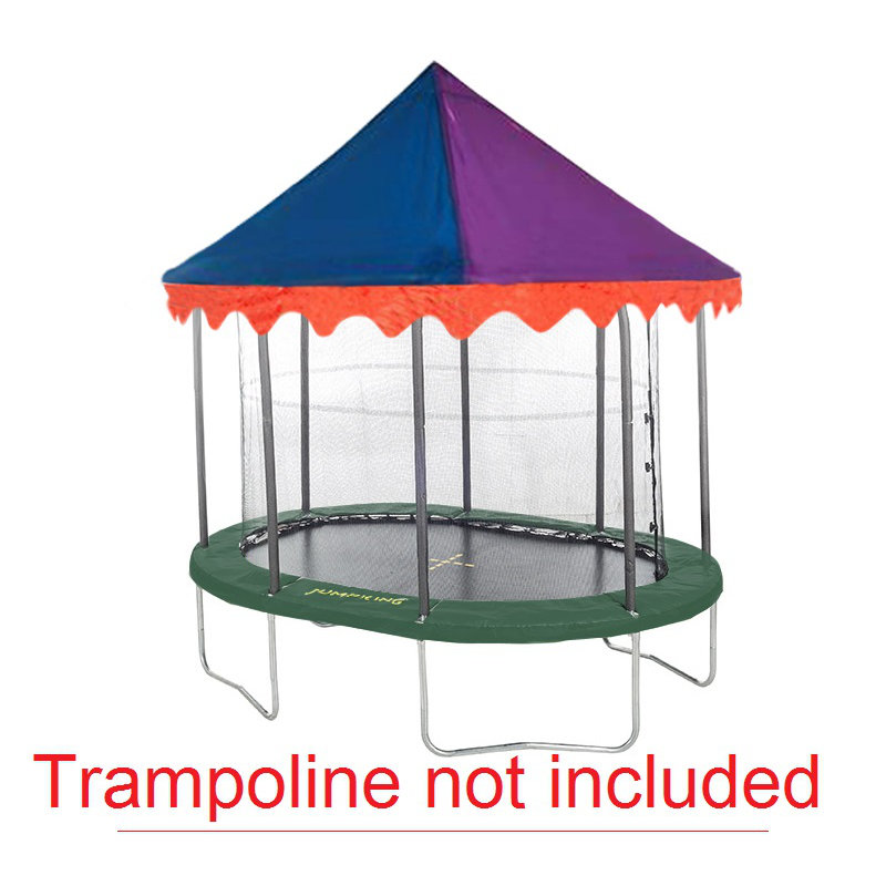 JumpKing Polyester Tent Compatible With Oval Trampoline, 274.32cm W x 396.24cm D