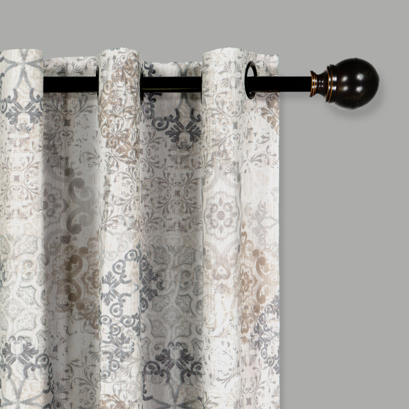Blue Polyester Blackout Grommet Drapes 40 x 108