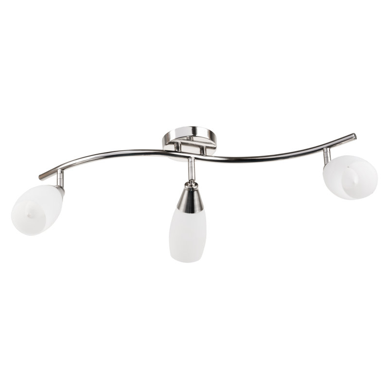 Arjon 3-Light 60cm Silver Ceiling Spotlight Bar