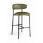 Tabouret de bar rembourré en cuir Lupita-840074840-840074841