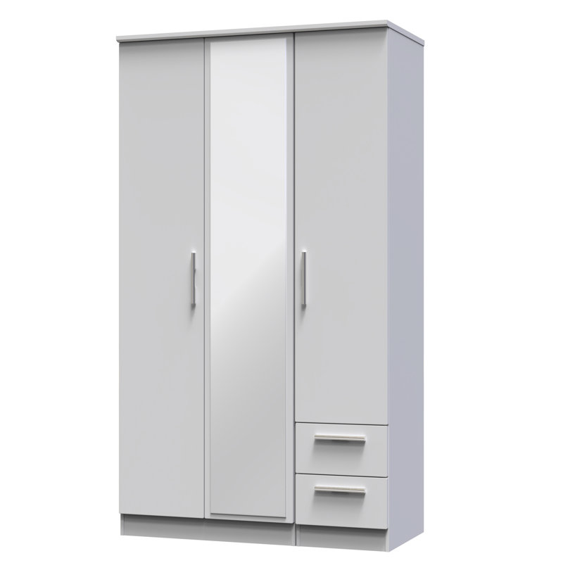 Borgeson Manufactured Wood Wardrobe, Grey Matt