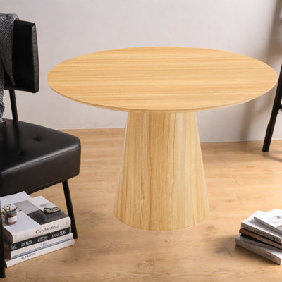 Modern Dining Tables (table Only, No Chairs, Complete With Top And Legs), Mdf Wood Round Kitchen Table