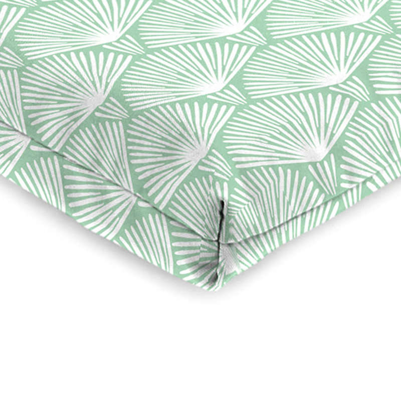 21" x 44" Outdoor Chair Cushion with Ties and Loop, Lugana Seagreen